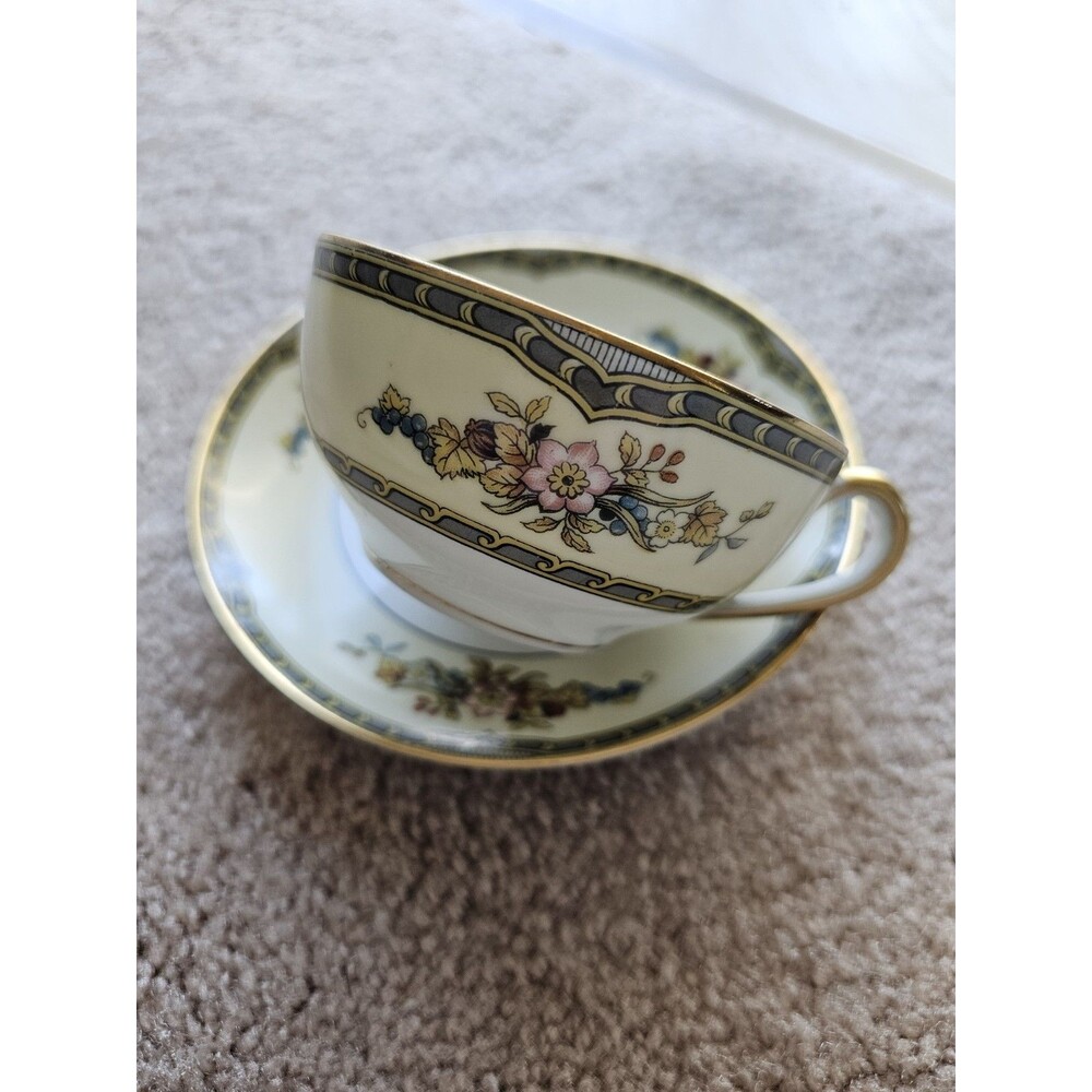 (1) Antique Cup and Saucer, Noritake Windsor Pattern No 71432 & 71433